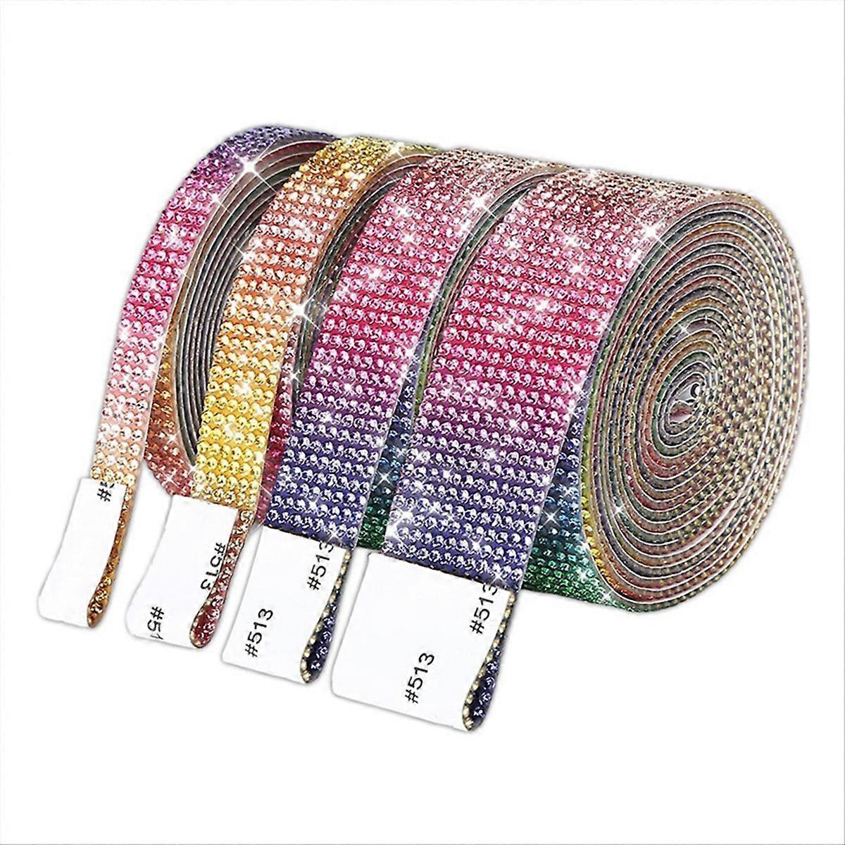 Self adhesive diamond ribbon roll glitter tape handmade E