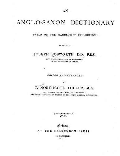 An Anglo-Saxon Dictionary