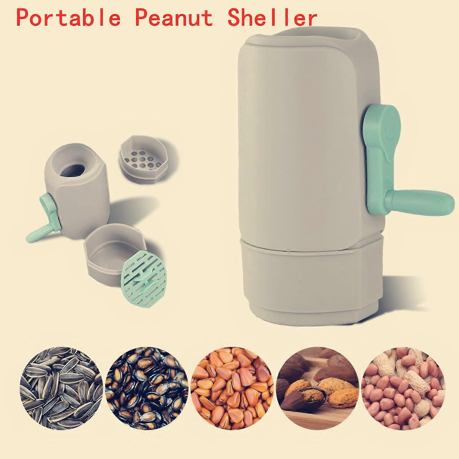 Automatic Peanut Sheller Portable Multifunction Pecan Sheller Machine Manual Rotating Nut Sheller Peanut Opener Shell Peeler Nutcracker Tool