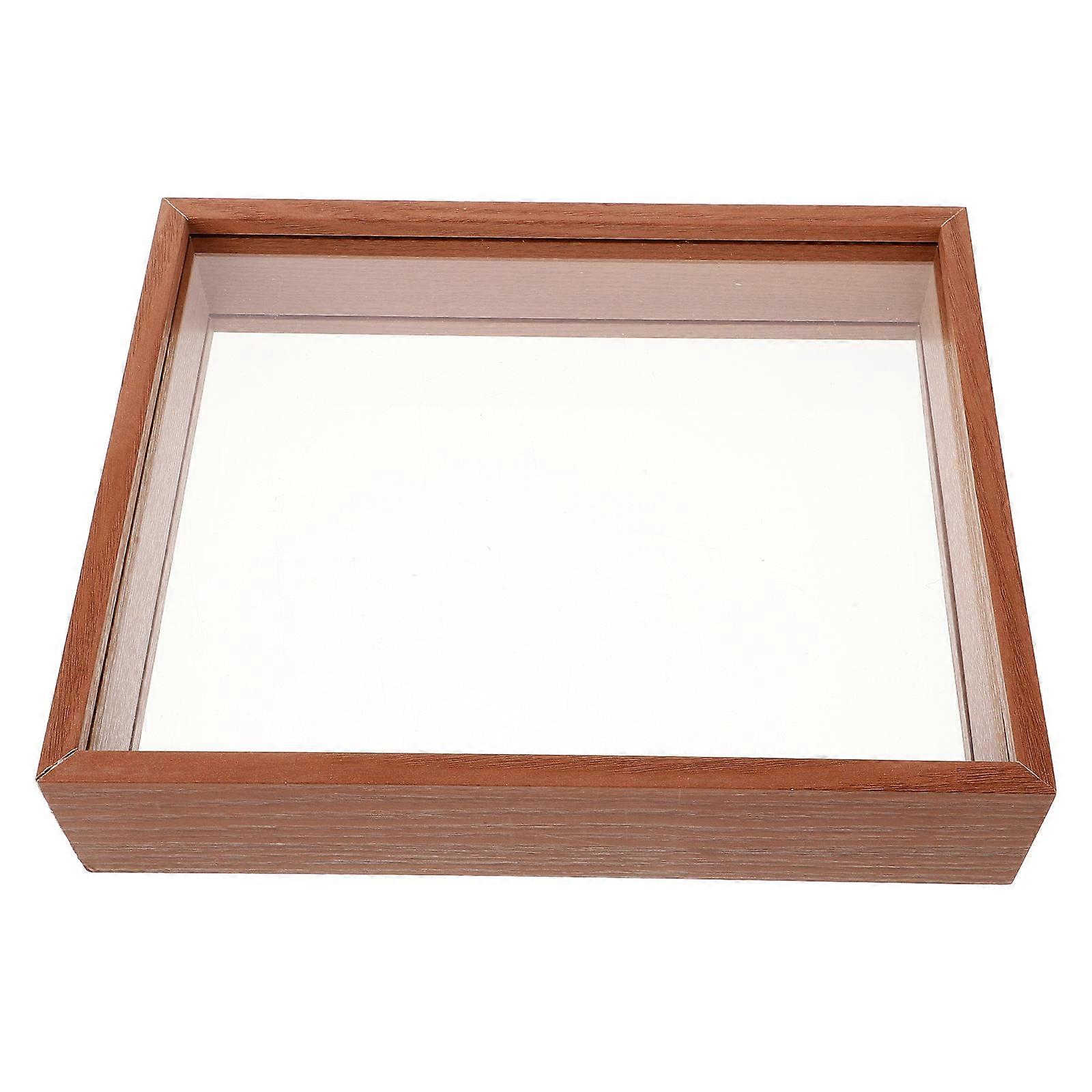 Coffee Shadow Boxes Display Cases for Decoration with Empty Photo Frame