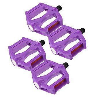 Pedales planos para bicicleta de montaña, repuesto para ciclismo, color morado, 10 pares.