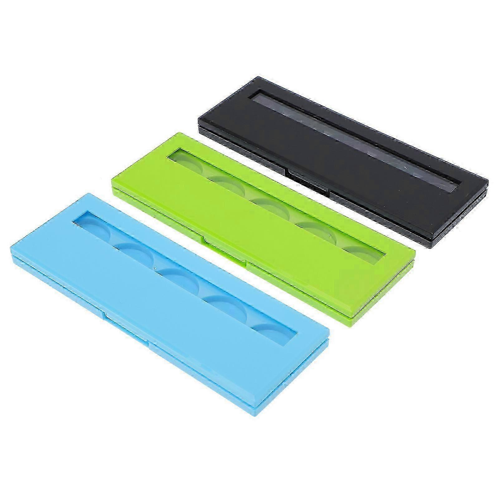 Multi-Grid Eyeshadow Storage Box Plastic Container for Storage 3Pcs KHMYV