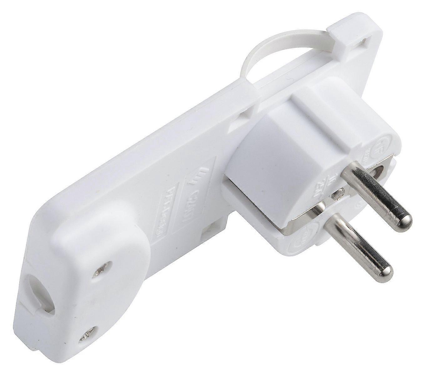 MicroConnect Schuko Angled Power Plug Flat White