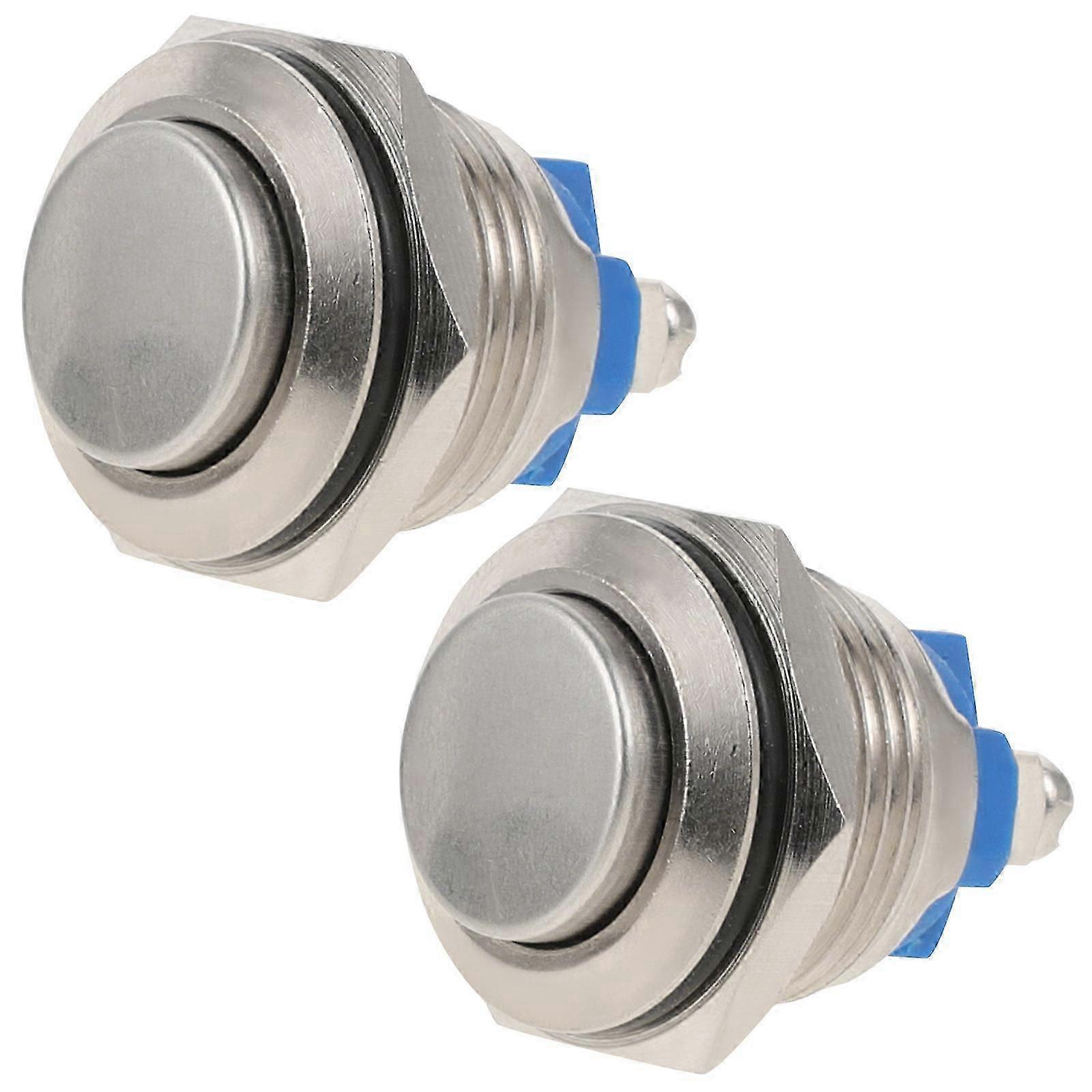 2pcs Round Doorbell Button Lighted Panel Mount Push Button Chime Supply