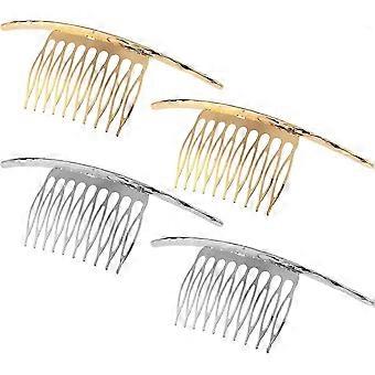 Pinces à cheveux en métal pour femme, fille et dame Un mot Long Concave-convexe Peigne à cheveux Sweet And Cute Girls Hair Accessories Simple Bangs Comb Insert -Z