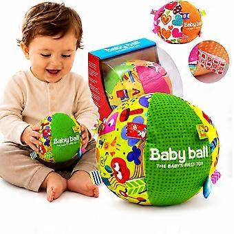 WOOPIE BABY Mjuk sensorisk boll med etiketter och ljud för bebisar