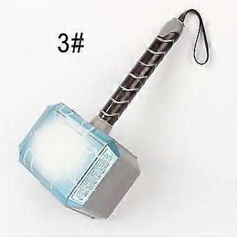 LED Glowing Sound Thor Hammer Helmet Mask Kids Cosplay Toys Action Figure Accessories