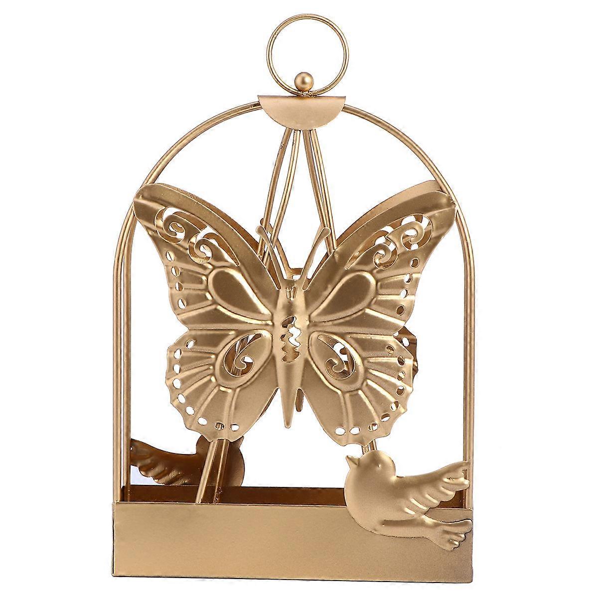 Golden Holder for Decor Cage Box