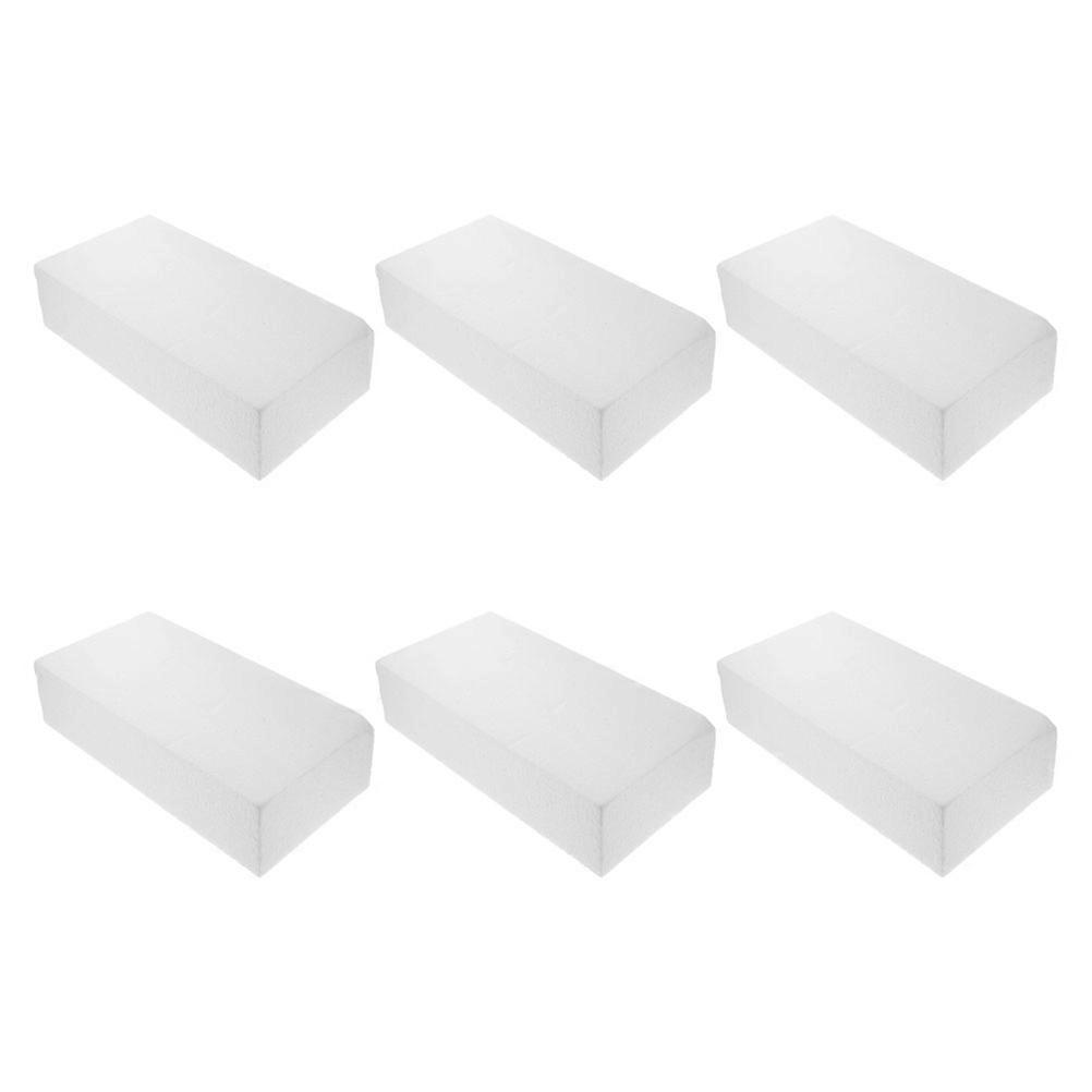 White Foam Blocks for Cake Decorating Practice 6Pcs Foam Cake Models