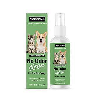 Pet Oral Care Spray with Peppermint  Freshens Breath, Reduces Plaque & Tartar, Soothes Gums, No Brushing Needed for Dogs & Cats (3.52 Fl Oz)