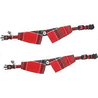 Cute Adjustable Cat Collar with Bell 2Pcs Cat Collar for Pets