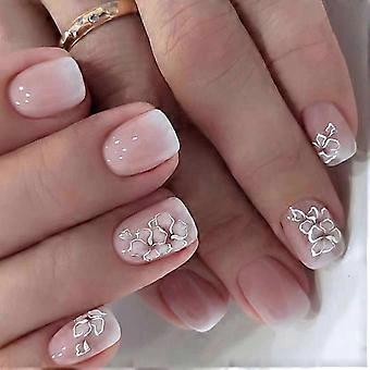 Press on Nail,Fake Nail Stick Glues on Nail False Nail Acrylic Nail Artificial False Nail for DIY Nail Art Designs Multicolor AC