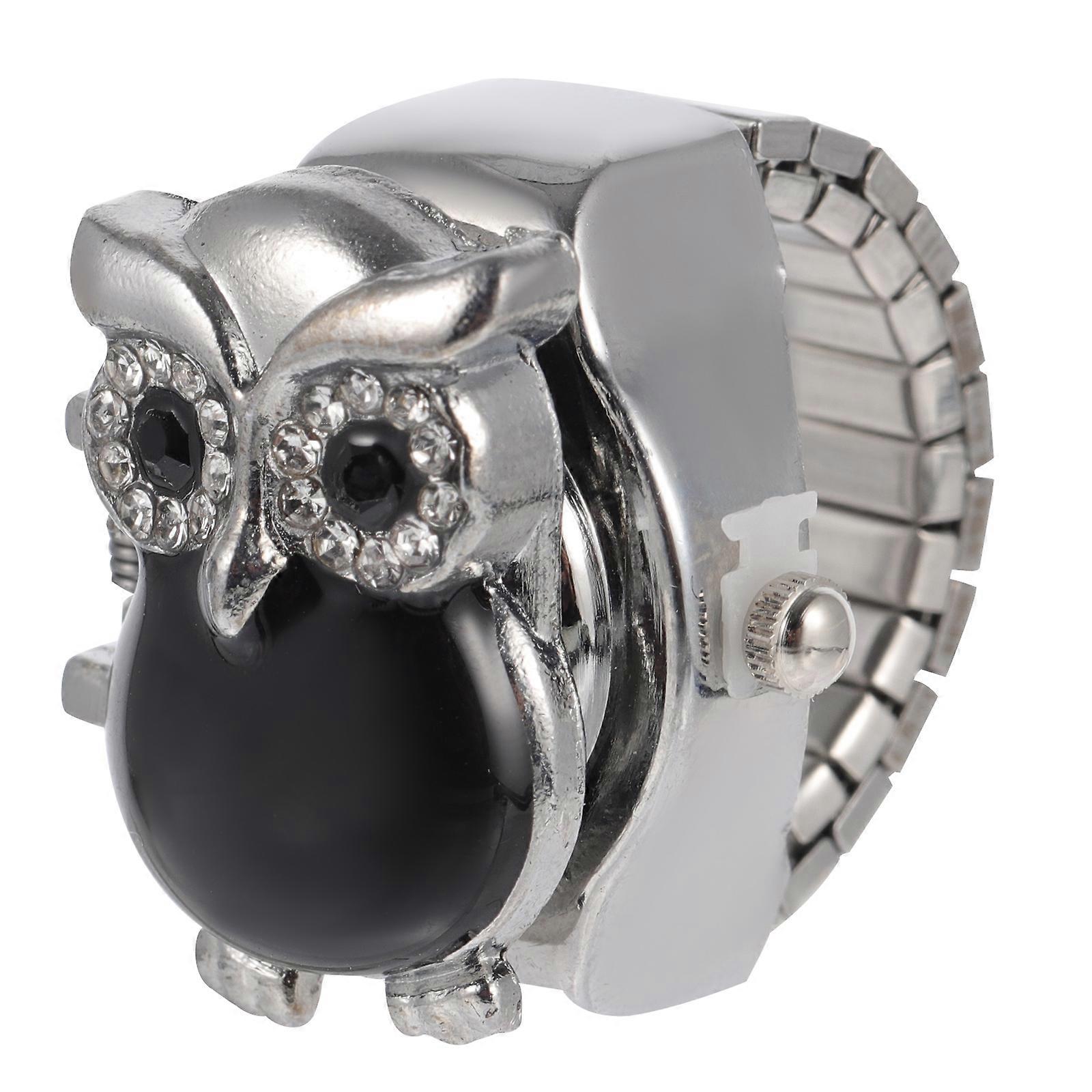 Creative Owl Pattern Ring Watch for Decoration Use Finger Watch
