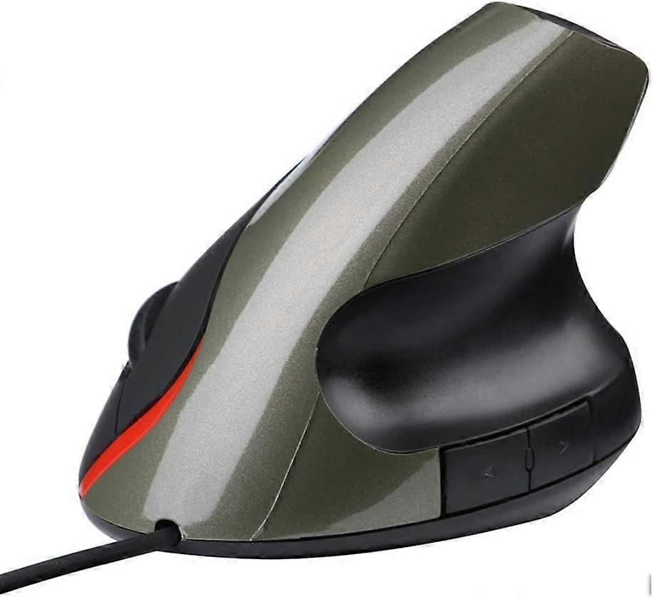 Wired Vertical Mouse, Ergonomic Design Laptop PC Computer Mouse, USB Corded Optical Mouse (Gray)