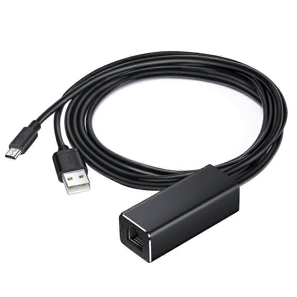 2 in 1 Micro USB Network Ethernet Adapter Cable Compatible Chromecast Fire TV Stick