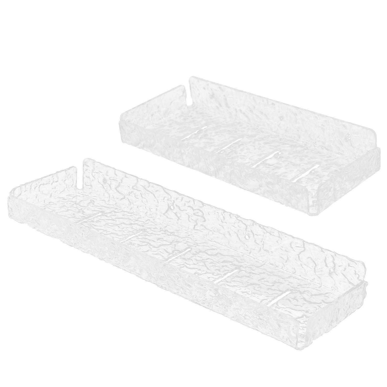 Acrylic Wall Shelf Set | Floating Storage Rack for Bathroom & Kitchen
