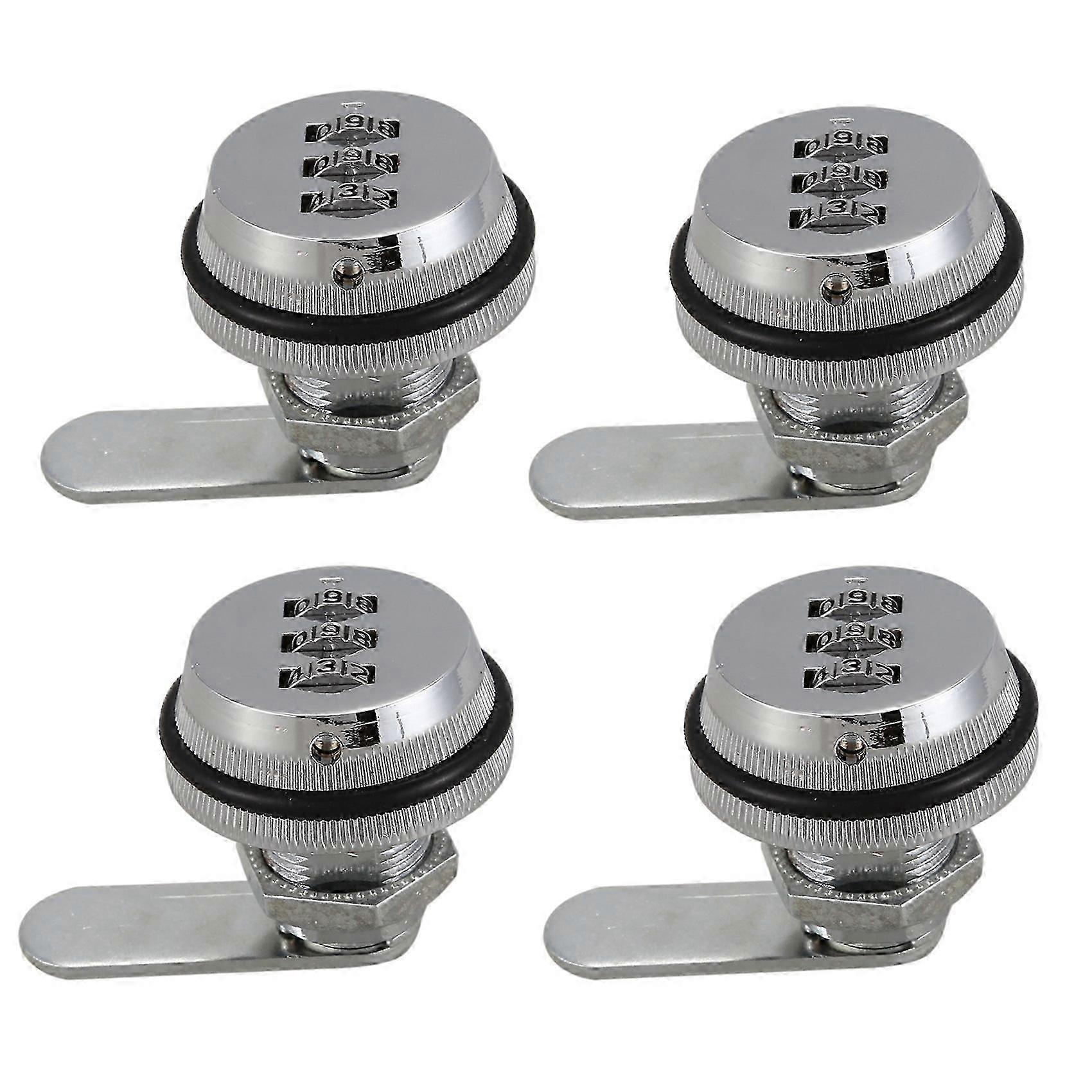 4X Alloy Code Combination Cam lock Keyless Post Mail Box Cabinet RV 3 Dial silver