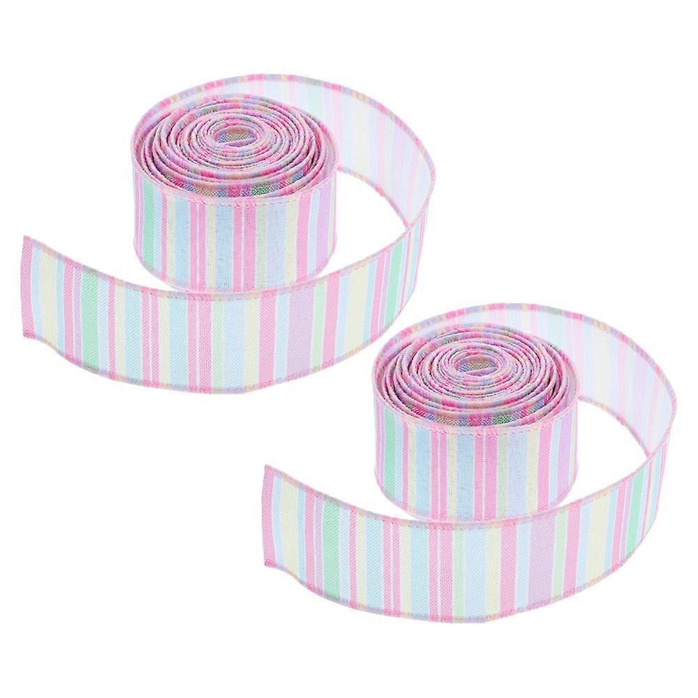 2 Rolls Ribbon Easter Present Wrapping Decorative Easter Ribbon Easter Present Ribbon Easter Ribbon Present Wrap Ribbons