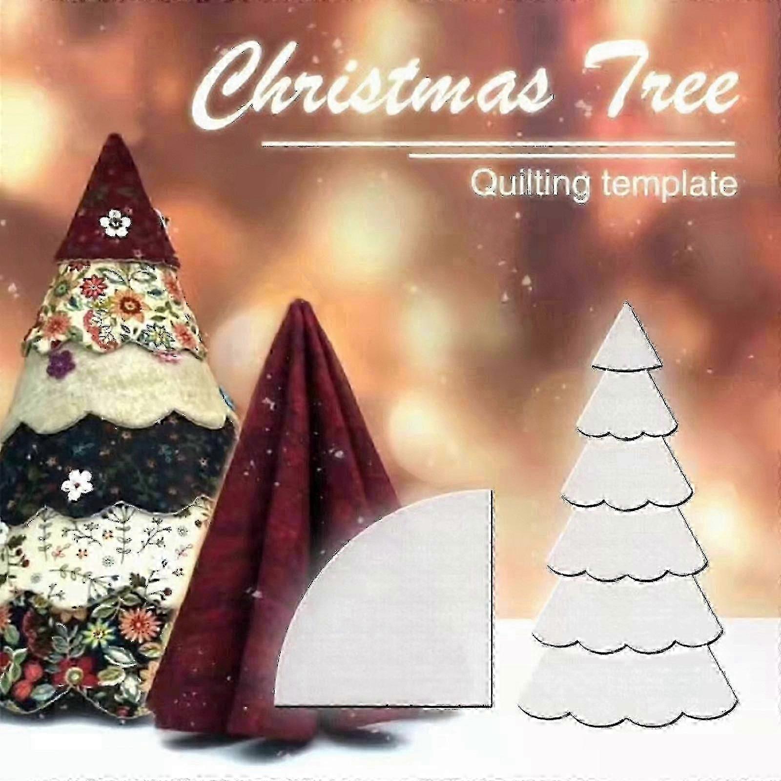 Christmas Tree Hand Sewing Patchwork Ruler 7 Piece Kit Christmas SD