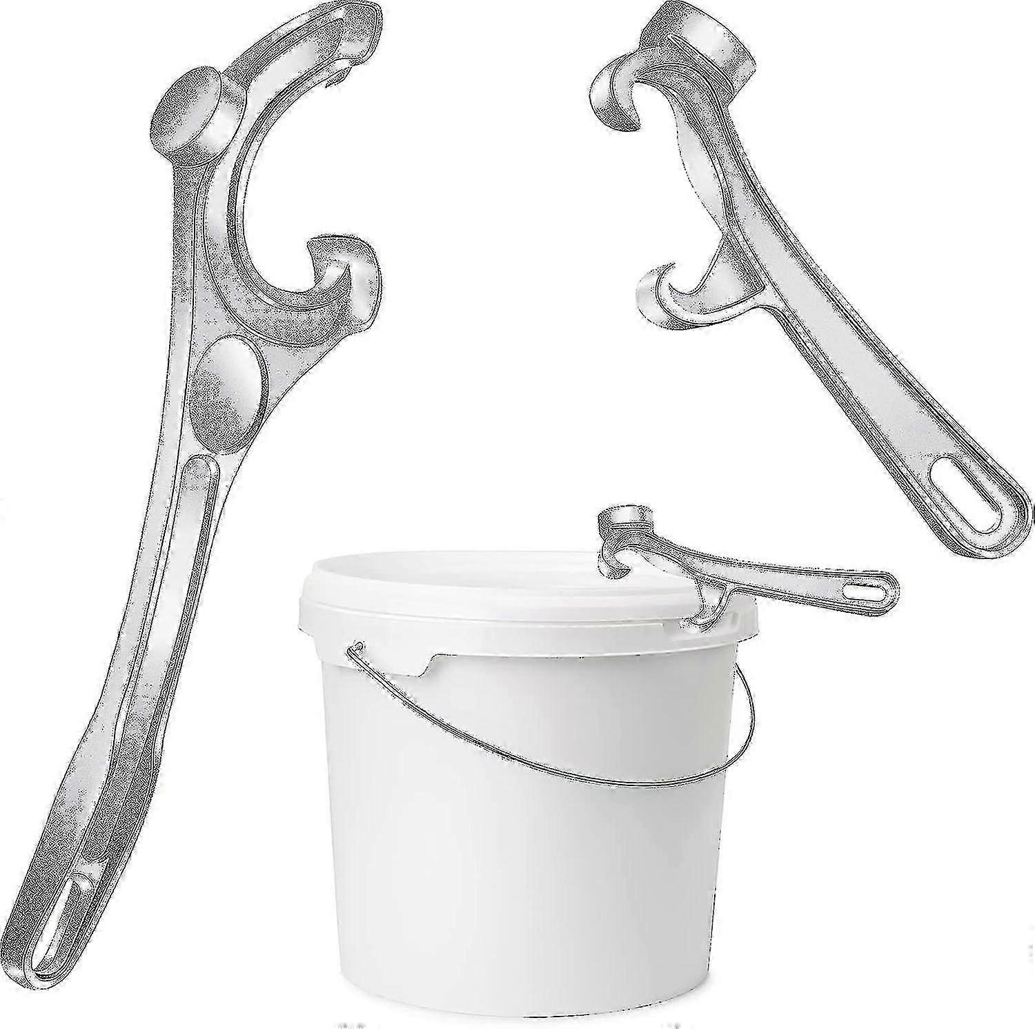 2 Stück Aluminium-Eimeröffner 5-Gallonen-Silbereimeröffner 8' oder 14' Metalldosenöffner