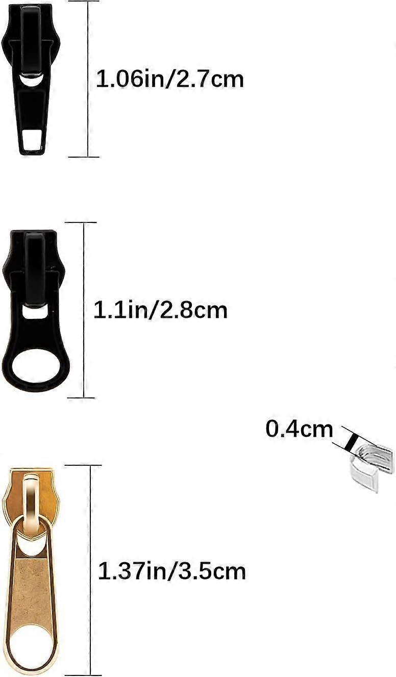 Zipper Repair Kit - Replacement Sliders & Pullers