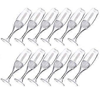Lip Gloss Tube for Storage Wine Glass Shape 12Pcs Plastic in Assorted Color