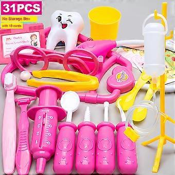 Doctor Kit for Kids 3-6 Years Old, Pretend Play Medical Set with Stethoscope Syringe IV Stand, Role Play Educational Toy Gift for Boys Girls