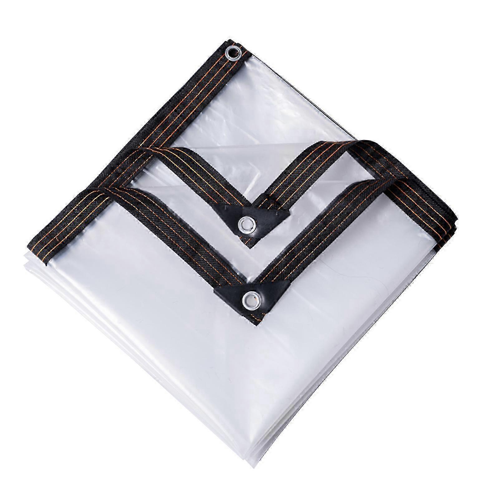 Telo in PVC trasparente resistente e impermeabile con occhielli, antivento e antineve.