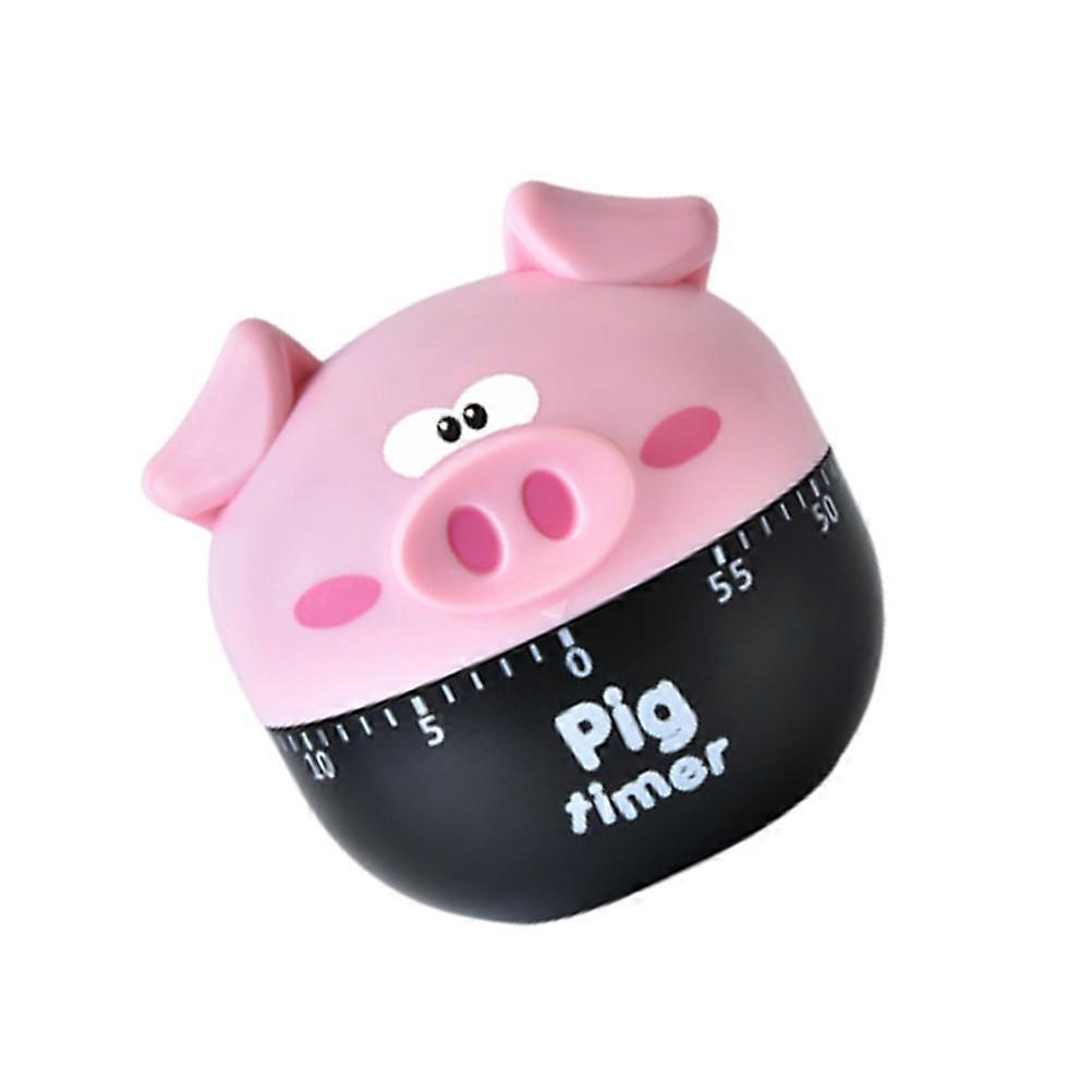 Pink Pig Shaped Kitchen Mechanical Timer Creative Cartoon Bake for Cooking Timer
