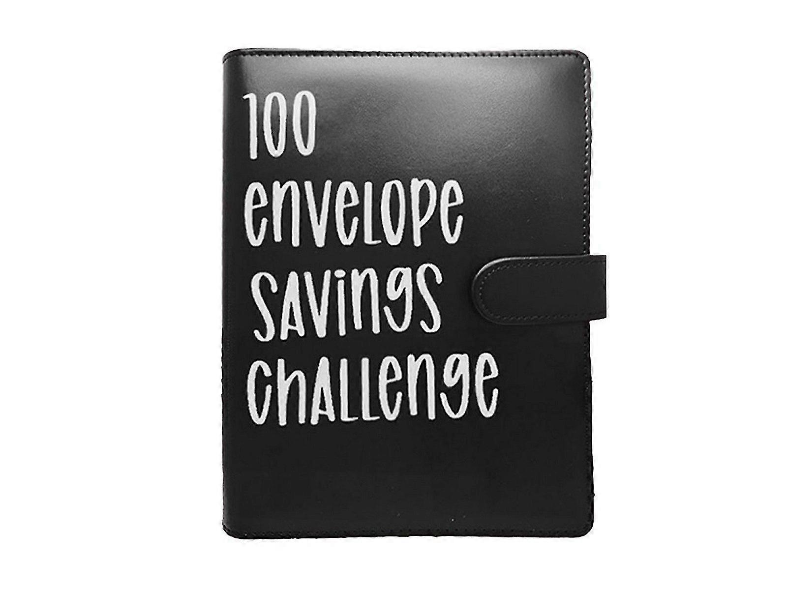 100 Buste Sfida Binder Budget Planner Risparmio Sfida Libro Nero