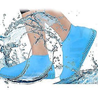 Wasserdichte Silikon-Schuhüberzüge, wiederverwendbare, faltbare, rutschfeste Regenschuhüberzüge mit Reißverschluss, Schuhschutz-Überschuhe, Regengaloschen für Kinder, Männer und Frauen