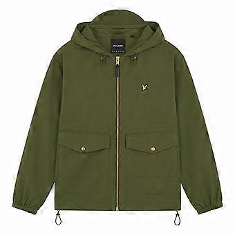 Lyle & Scott Waxed Hooded Utility Jacket True Olive