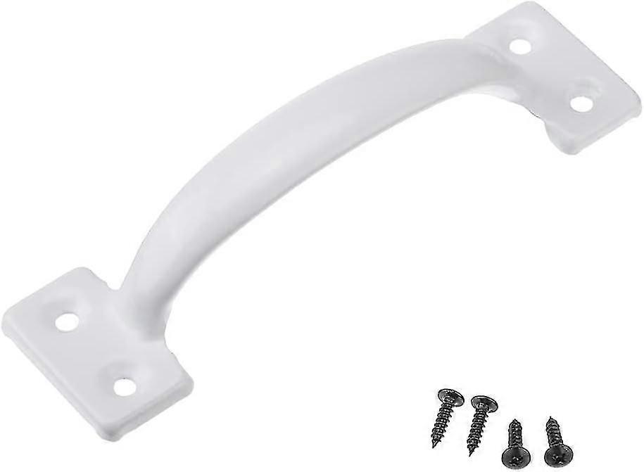 6" White Bow Pull Handle Screen Door Knob - 2 Pack