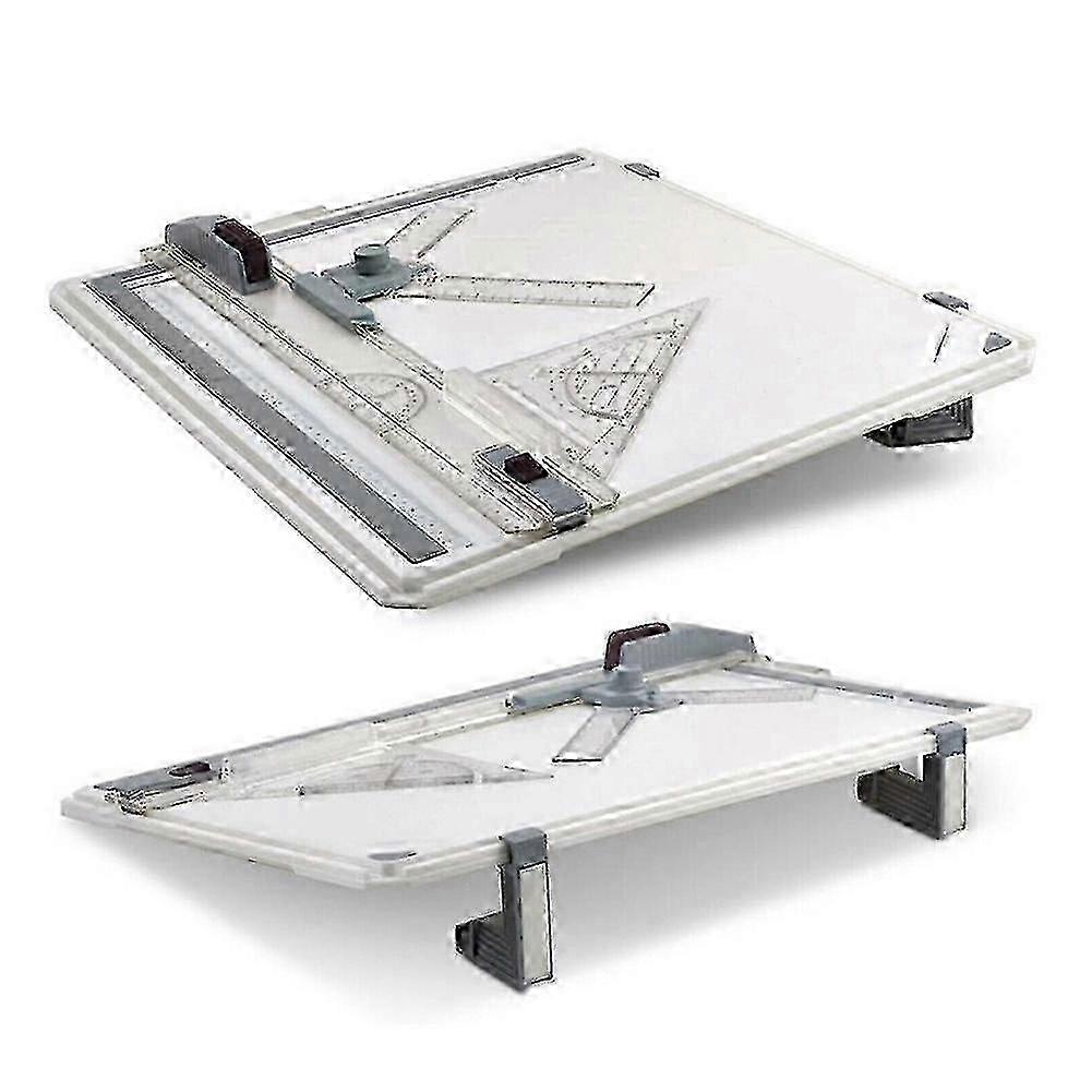 A3 Drawing Board Multi-Function Metric Drafting Table with Parallel Ruler Angle Measuring System for Architects Engineers