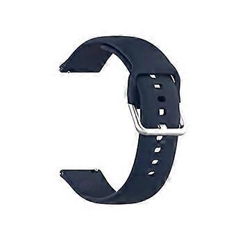 22mm Silicone Watch Band for Haylou Solar LS05, Soft Comfortable Adjustable Dark Blue Replacement Strap