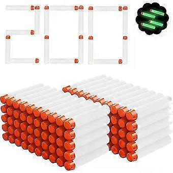 100/200 EVA material 72cm white glow-in-the-dark hollow bullets suitable for Nerf ammunition, for Nerf toy gun accessories, Nerf launchers.
