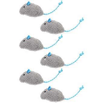 Cat Toys Plush Mouse Design Catnip Mouse Toy 6Pcs for Interactive Fun