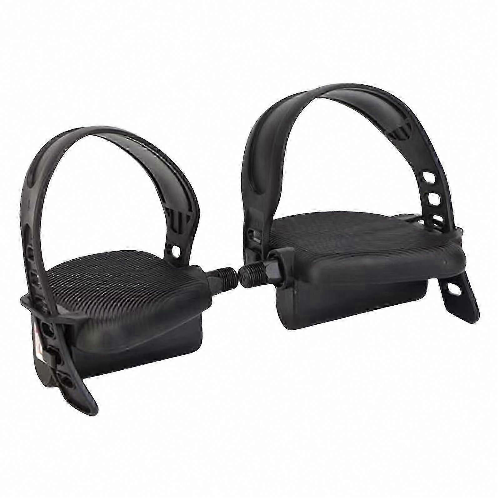 Universal Recumbent Exercise Bike Pedals with Straps, Replacement Components