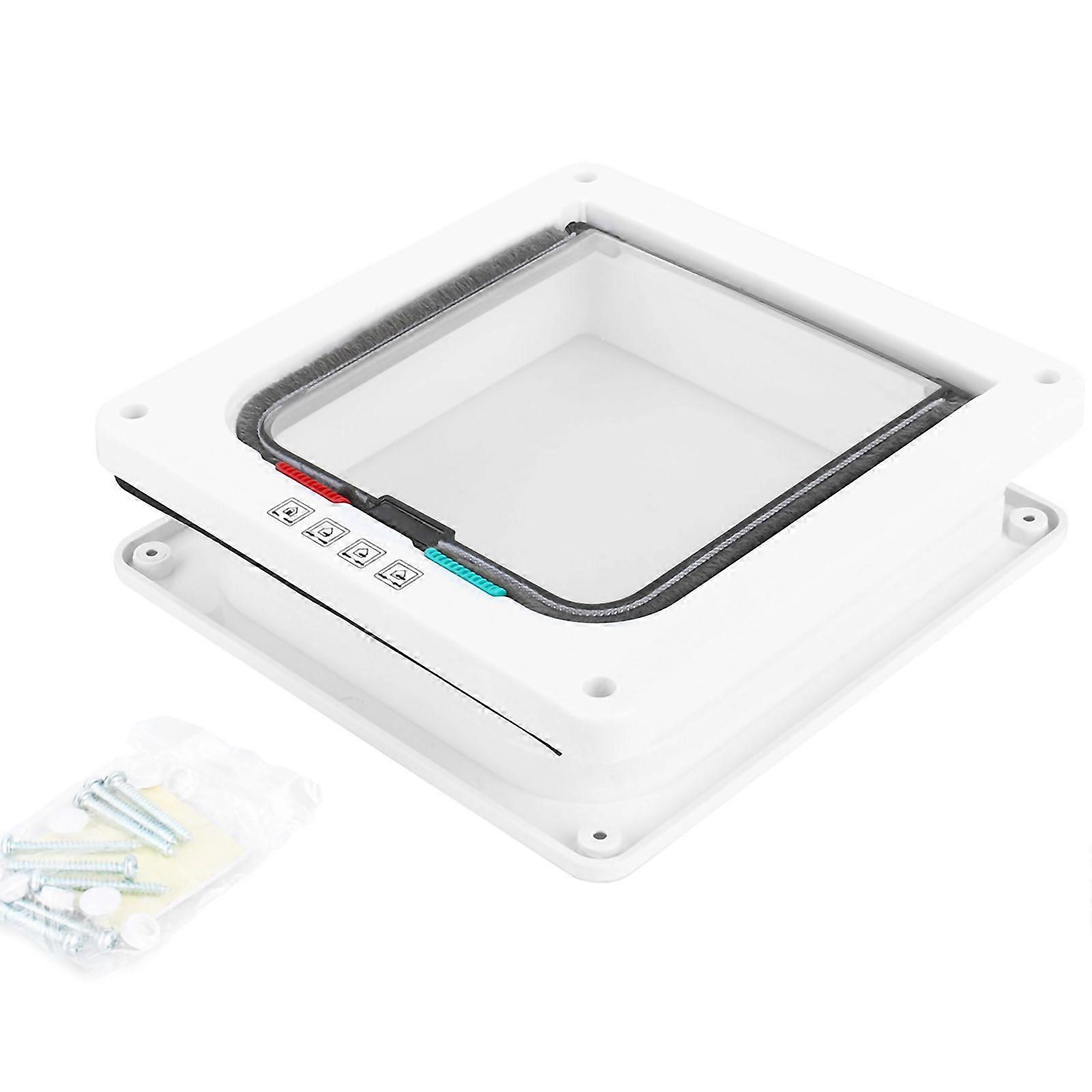 Weatherproof Insulated Four-Way Locking Cat Door