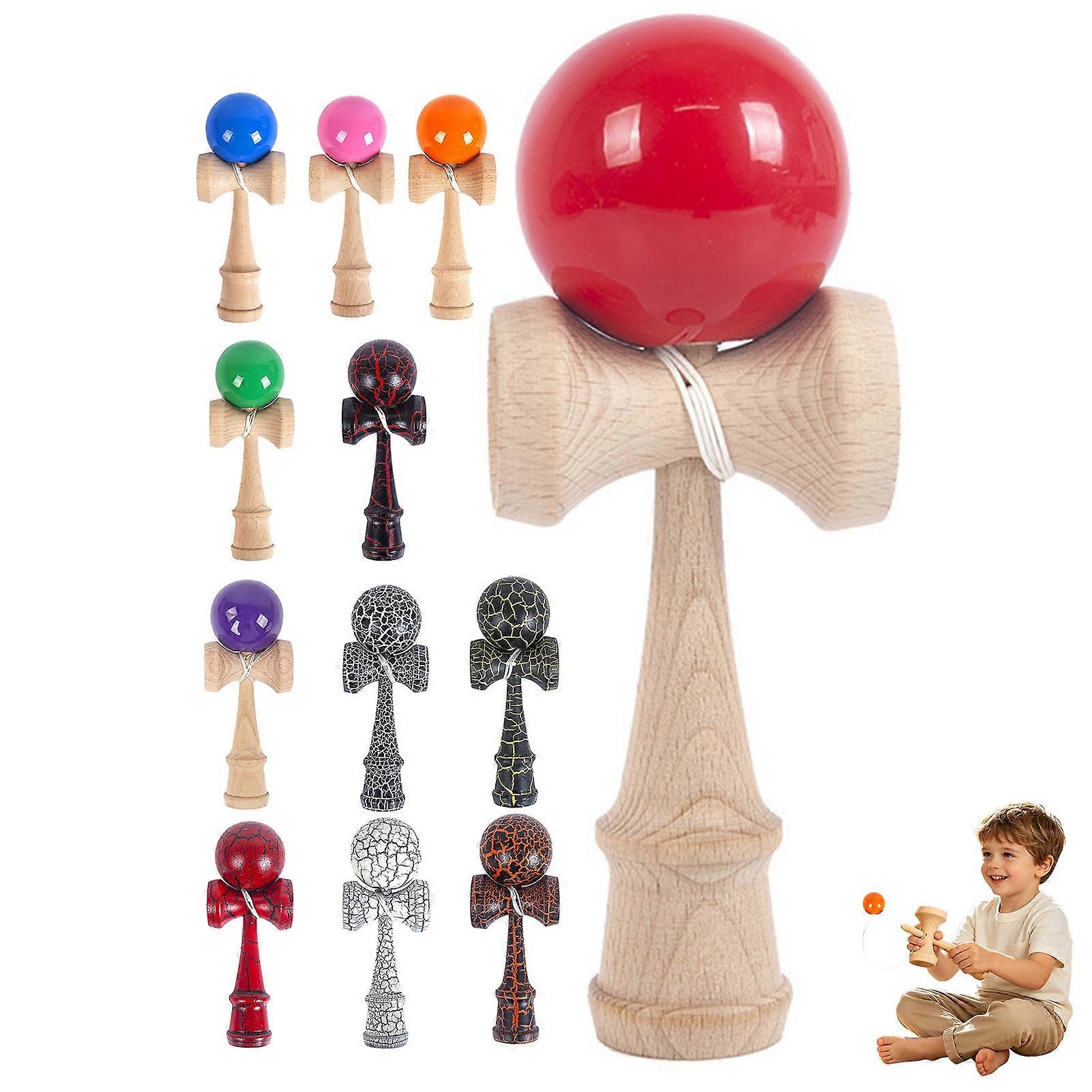 Kendama, jeu d'adresse et d'équilibre en bois massif, pour attraper les balles et développer la coordination.