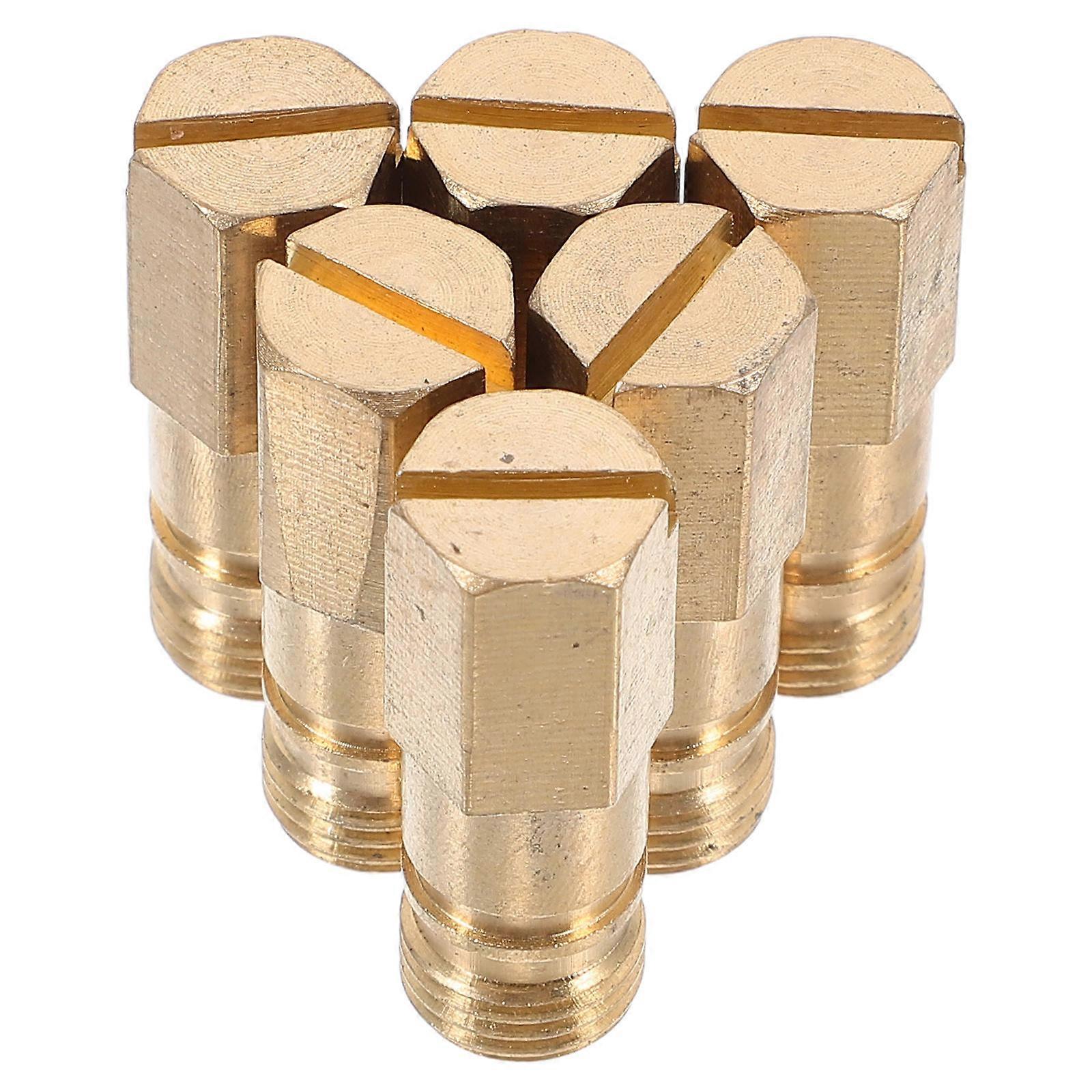 Solid Brass Single Water Faucet End Plug for Effective Inlet Blocking 6Pcs