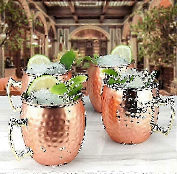 Durable Hammered Copper-Plated Drinkware