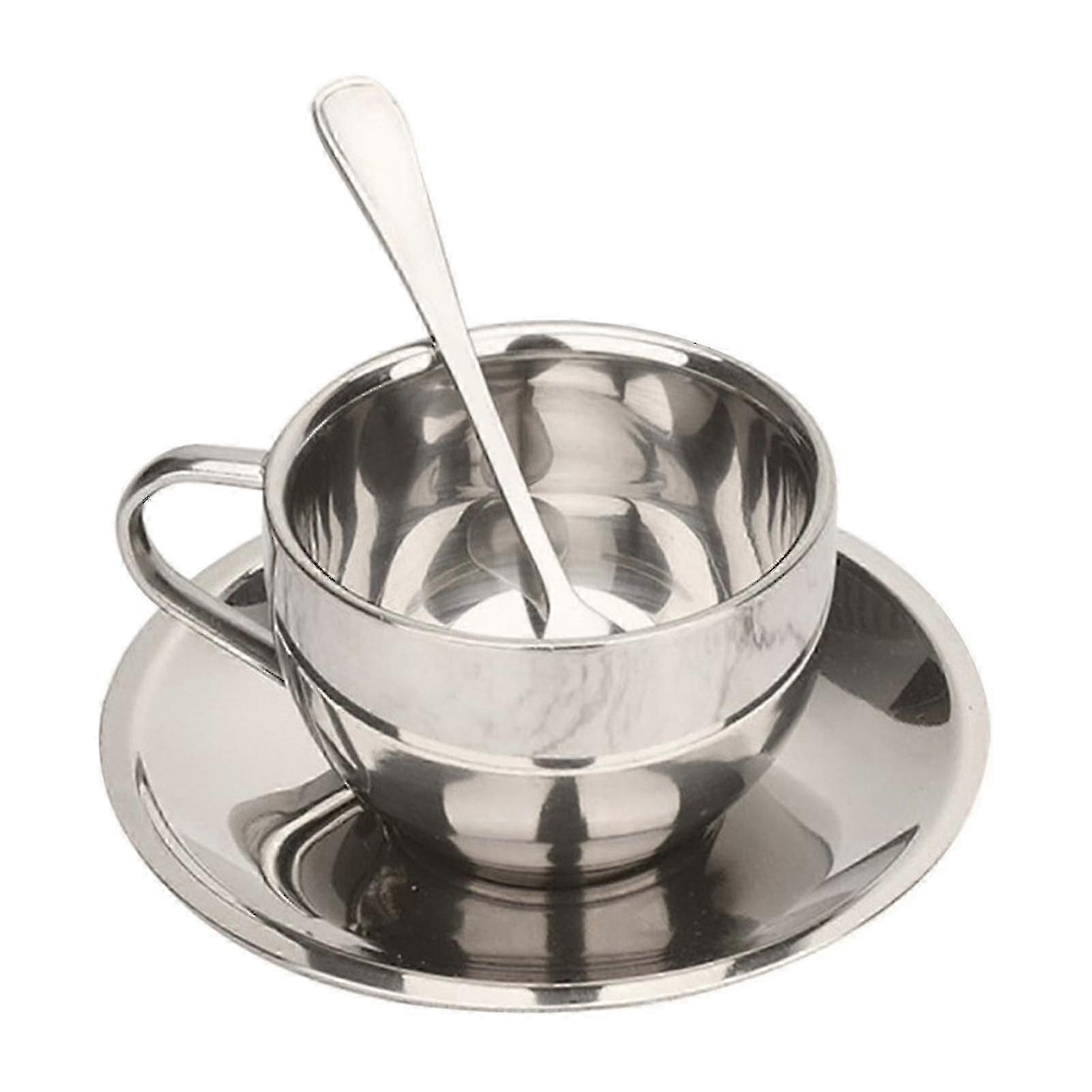 200ml Double-Wall Stainless Steel Coffee Cup Set