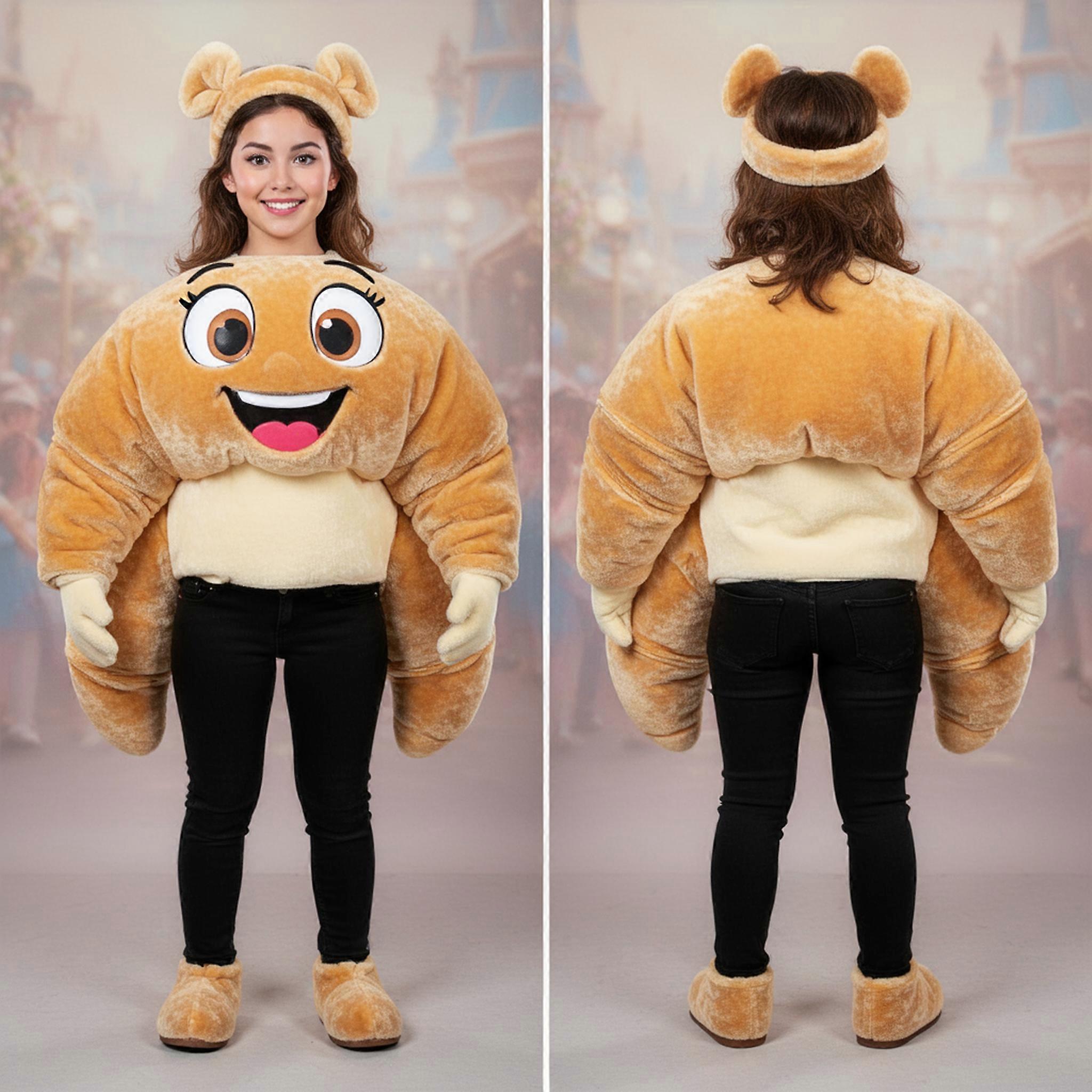 MASTICOT Golden Flaky Croissant Mascot
