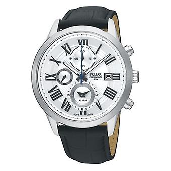 Pulsar Edinburgh Quartz analoge man horloge met siliconen armband PF3899X1