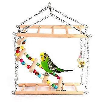 Twee dubbele ladders met belletjes en kralen.