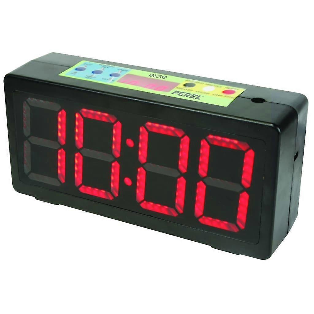 Perel Klok met timer zwart