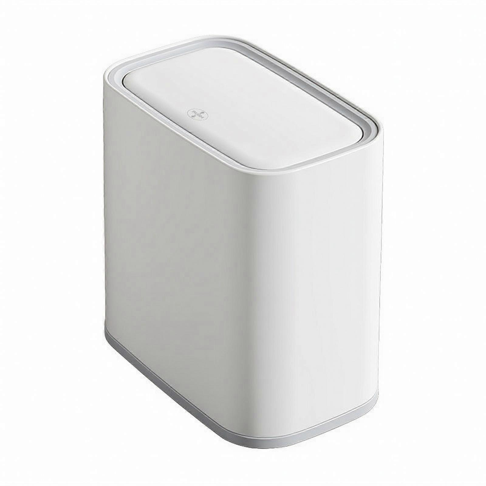 12L Trash Bin Space-Saving-Friendly Rectangular PP Trash No-Bin Installation