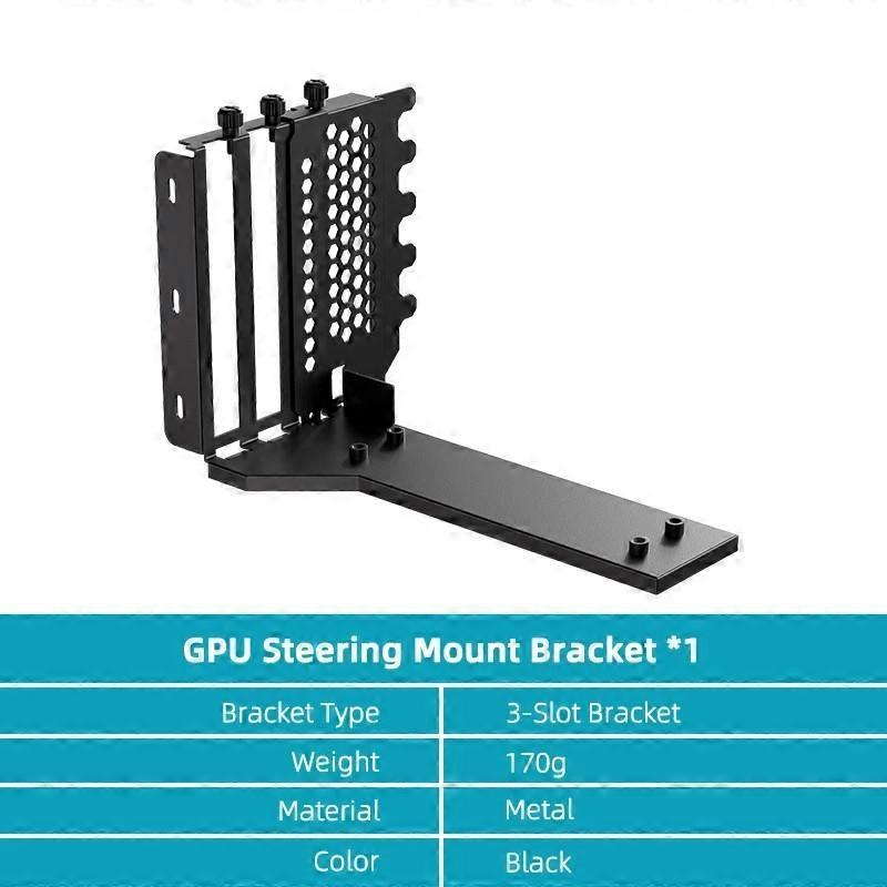 Kit de fixation verticale pour carte graphique, câble d'extension PCIe 4.0/3.0 X16 de 200 mm, support de direction pour carte graphique.