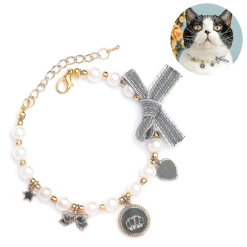 Pet Necklace Cat Pearl
